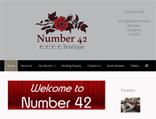 Tablet Screenshot of number42blackpool.com